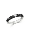 Bloomingdale's Black & White Diamond Band In 14k White Gold - Exclusive In Black/white