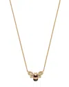Bloomingdale's Black & White Diamond Bumblebee Necklace In 14k Yellow Gold, 0.25 Ct. T. W. In Black/gold
