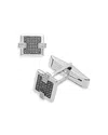 Bloomingdale's Bloomingdales Black & White Diamond Cufflinks In 14k White Gold - Exclusive In Black