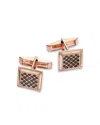 Bloomingdale's Black Diamond Cufflinks In 14k Rose Gold, 0.25 Ct. T. W. In Rose Gold/black