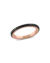 Bloomingdale's Black Diamond Diamond Eternity Band In 14k Rose Gold, 0.35 Ct. T. W. - Exclusive In Black/rose Gold