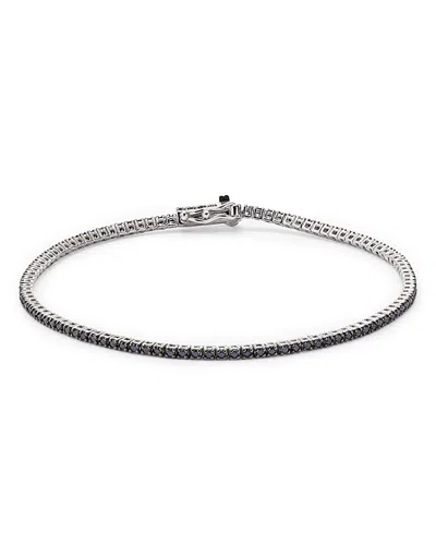 Bloomingdale's Black Diamond Tennis Bracelet In 14k White Gold, 1.20 Ct. T. W. In Black/white