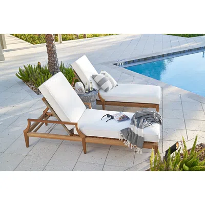 Bloomingdale's Chesapeake Chaise Lounge In Wood/med Brown
