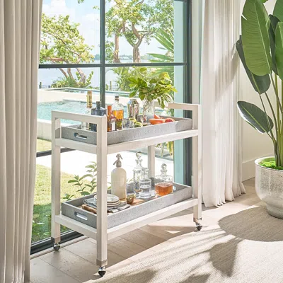 Bloomingdale's Jupiter Bar Cart In Gray