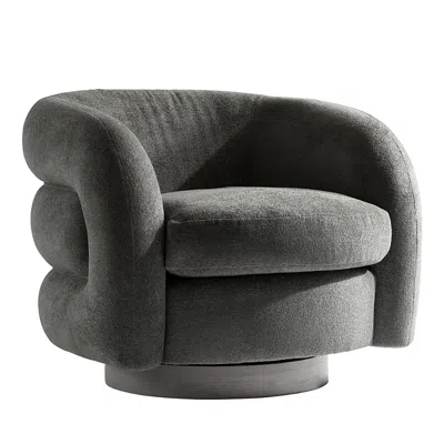 Bloomingdale's Miranda Swivel Chair In Gray/greige
