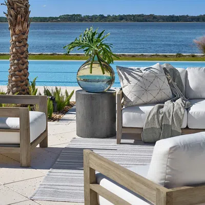 Bloomingdale's Oahu Side Table In Harvest Grey/conrete