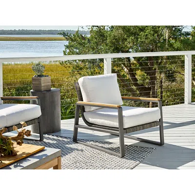 Bloomingdale's San Clemente Chair In Black/med Brown