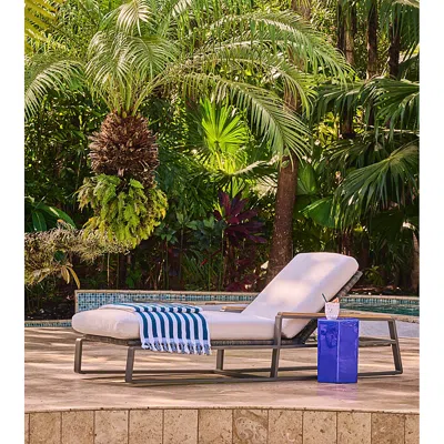 Bloomingdale's San Clemente Chaise In Black/med Brown