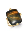 Bloomingdale's Blue Tiger Eye Statement Ring In 14k Yellow Gold - Exclusive In Brown/gold