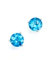 Bloomingdale's Blue Topaz Stud Earrings In 14k White Gold - Exclusive In Blue Topaz/white