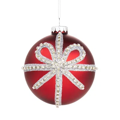 Bloomingdale's Bow Ball Red Ornament - Exclusive