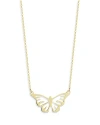Bloomingdale's Butterfly Necklace In 14k Yellow Gold, 16 In Gold