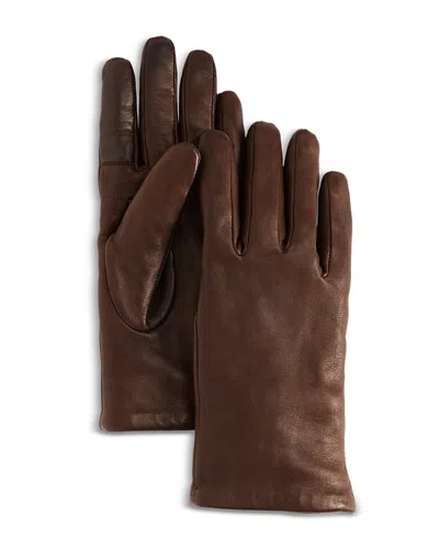 Bloomingdale's Cashmere Lined Leather Tech Gloves - Exclusive In Brown