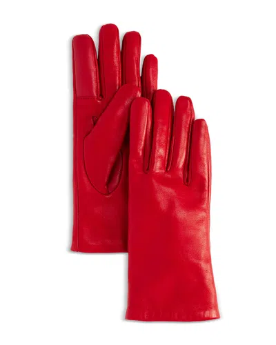 Bloomingdale's Cashmere Lined Leather Tech Gloves - Exclusive In Red