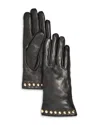 Bloomingdale's Cashmere Lined Studded Leather Tech Gloves - Exclusive In Black
