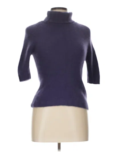 Pre-owned Bloomingdale's Cashmere Pullover Sweater In Purple