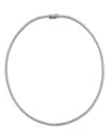 Bloomingdale's Certified Colorless Diamond Classic Tennis Necklace In 14k White Gold, 7 Ct. T. W. - Exclusive In White