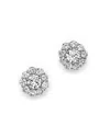 Bloomingdale's Certified Diamond Halo Stud Earrings In 14k White Gold, 1.0 Ct. T. W. In White