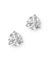 Bloomingdale's Certified Diamond Solitaire Stud Earrings In 14k White Gold, 3.0 Ct. T. W. - Exclusive In White