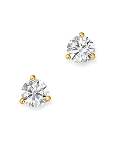 Bloomingdale's Certified Diamond Stud Earrings In 18k Yellow Gold Martini Setting, 0.33 Ct. T. W. - Exclusive In White/gold
