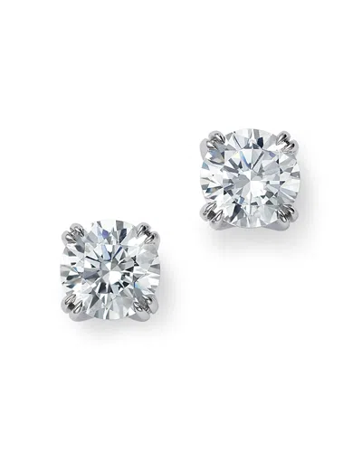 Bloomingdale's Certified Round Diamond Stud Earrings In 14k White Gold Featuring Diamonds With The De Beers Code Of