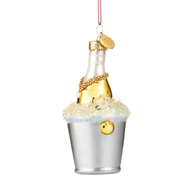 Bloomingdale's Champagne Bucket Ornament - Exclusive In Silver