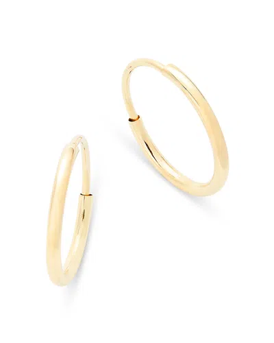 Bloomingdale's Children's Polished Extra Small Endless Hoop Earrings In 14k Yellow Gold