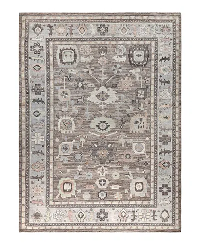 Bloomingdale's Colorful Oushak M0103-32 Area Rug, 10'2x13'8 In Gray