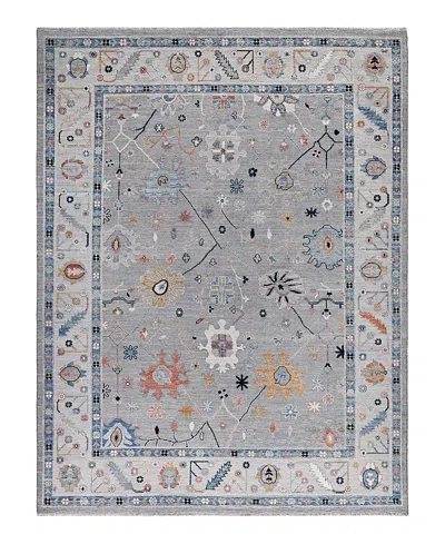 Bloomingdale's Colorful Oushak M0103-35 Area Rug, 9'0x11'10 In Gray