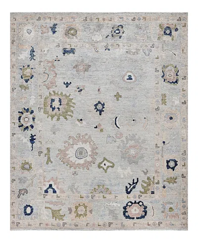 Bloomingdale's Colorful Oushak M0103-47 Area Rug, 8'0x9'9 In Gray