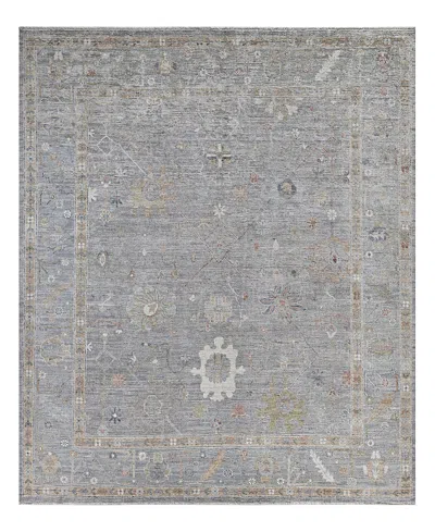 Bloomingdale's Colorful Oushak M0103-49 Area Rug, 8'4x9'11 In Gray