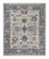 Bloomingdale's Colorful Oushak M0103-50 Area Rug, 8'0x9'10 In Gray