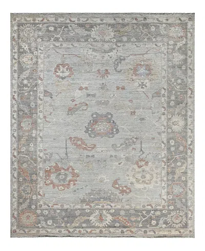 Bloomingdale's Colorful Oushak M0103-52 Area Rug, 8'1x9'9 In Gray