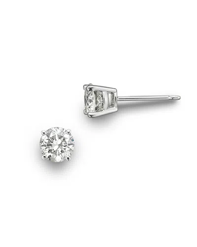 Bloomingdale's Colorless Certified Round Diamond Stud Earring In 18k White Gold, 1.0 Ct. T. W. - Exclusive