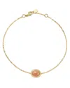 Bloomingdale's Coral Oval Bracelet In 14k Yellow Gold - Exclusive In Coral/gold