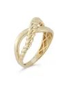 Bloomingdale's Criss Cross Ring In 14k Yellow Gold In Gold