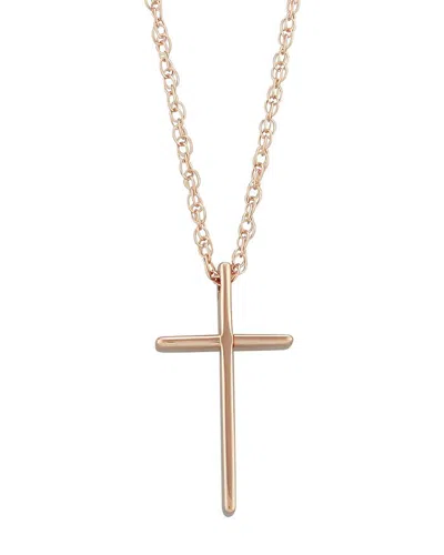 Bloomingdale's Cross Pendant Necklace In 14k Rose Gold, 18 - Exclusive