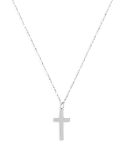 Bloomingdale's Cross Pendant Necklace In 14k White Gold, 18 - Exclusive