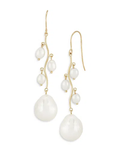 Bloomingdale's Cultured Freshwater & Baroque Pearl Drop Earrings In 14k Yellow Gold - Exclusive