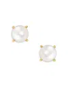 Bloomingdale's Cultured Freshwater Button Pearl Stud Earrings In 14k Yellow Gold - Exclusive In White/gold