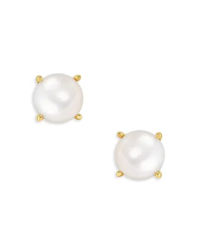 Bloomingdale's Cultured Freshwater Button Pearl Stud Earrings In 14k Yellow Gold - Exclusive In White/gold
