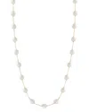 Bloomingdale's Cultured Freshwater Coin Pearl Station Necklace In 14k Yellow Gold, 18 In White/gold