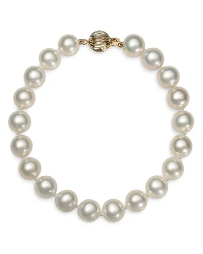 Bloomingdale's Cultured Freshwater Pearl Bracelet In 14k Yellow Gold - Exclusive In White
