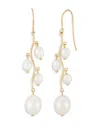Bloomingdale's Cultured Freshwater Pearl Drop Earrings In 14k Yellow Gold - Exclusive In Pearl