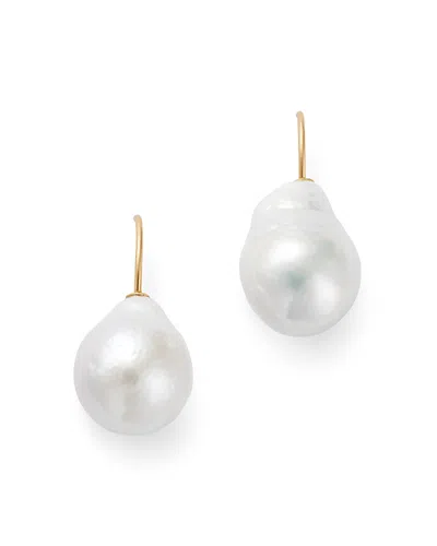 Bloomingdale's Cultured Freshwater Pearl Drop Earrings In 14k Yellow Gold - Exclusive In White/gold
