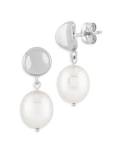 Bloomingdale's Cultured Freshwater Pearl Drop Earrings In Sterling Silver - Exclusive In White/silver