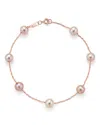 Bloomingdale's Cultured Pink Freshwater Pearl Tin Cup Bracelet In 14k Rose Gold, 5.5mm In Pink/rose