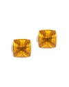 Bloomingdale's Cushion Cut Citrine Stud Earrings In 14k Yellow Gold - Exclusive In Orange/gold