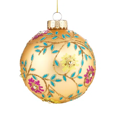 Bloomingdale's Decorative Glass Ball Ornament - Exclusive In Gold