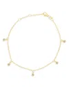 Bloomingdale's Diamond 5-stone Droplet Bracelet In 14k Yellow Gold, 0.10 Ct. T. W. - Exclusive In Yellow Gold